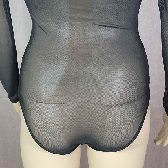 BLACK  LACE SEE THRU BODYSUIT SP‎ - Picture 8 of 9